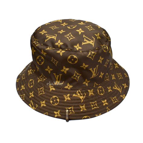 louis vuitton bucket hat brown.